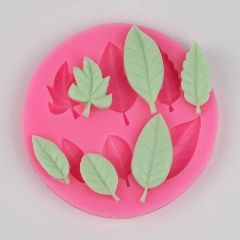 1Pc Silicone Lace Mat Banana Leaf Cake Mold 3D Craft Sugar Embossed Decorating Mould Baking Tool