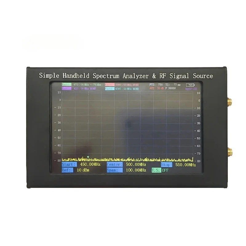 مكرر محلل الطيف في الوقت الحقيقي 35 ميجا هرتز - 400 ميجا هرتز مع وظيفة راسم الذبذبات و4 قنوات - مثالية للتحليل