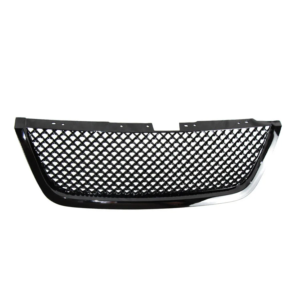 For GMC Acadia 2007~2009 Front Hood Trim Mesh Cover Bumper Grill Upper Racing Grills Radiator Grille Car Modification Parts