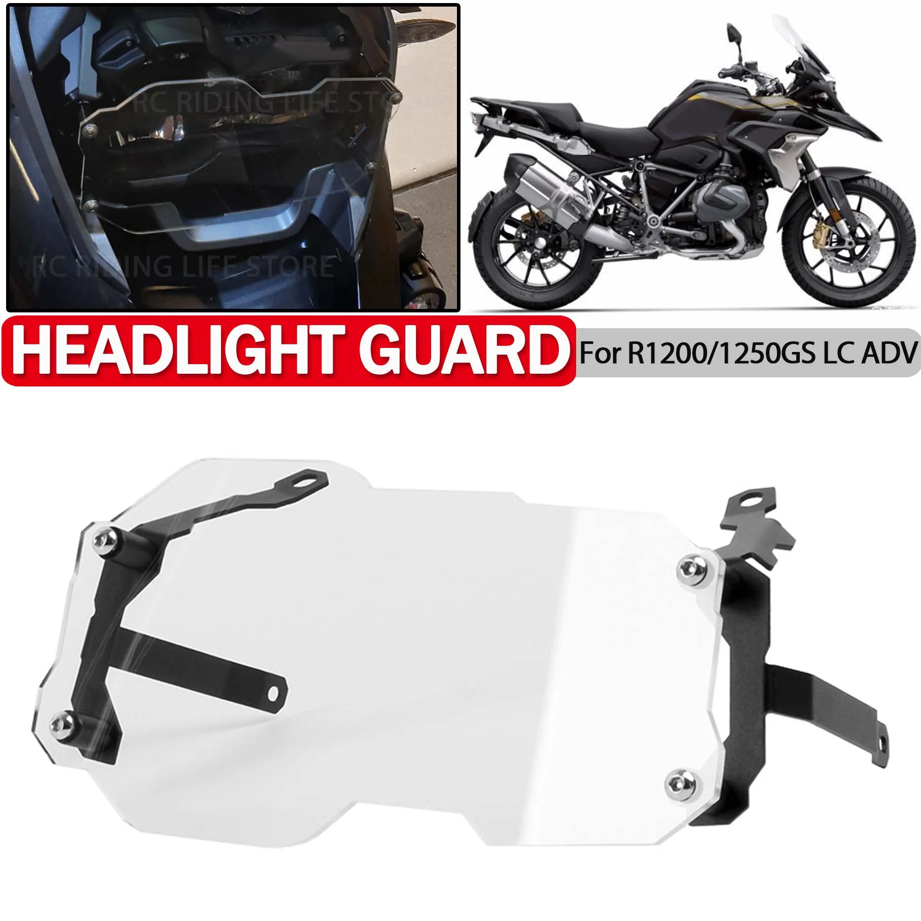 

Motorcycle Headlight Guard Protector Lens Cover For BMW R1200GS R1250GS ADV R1200 R1250 GS GSA Adventure Front Light Protector