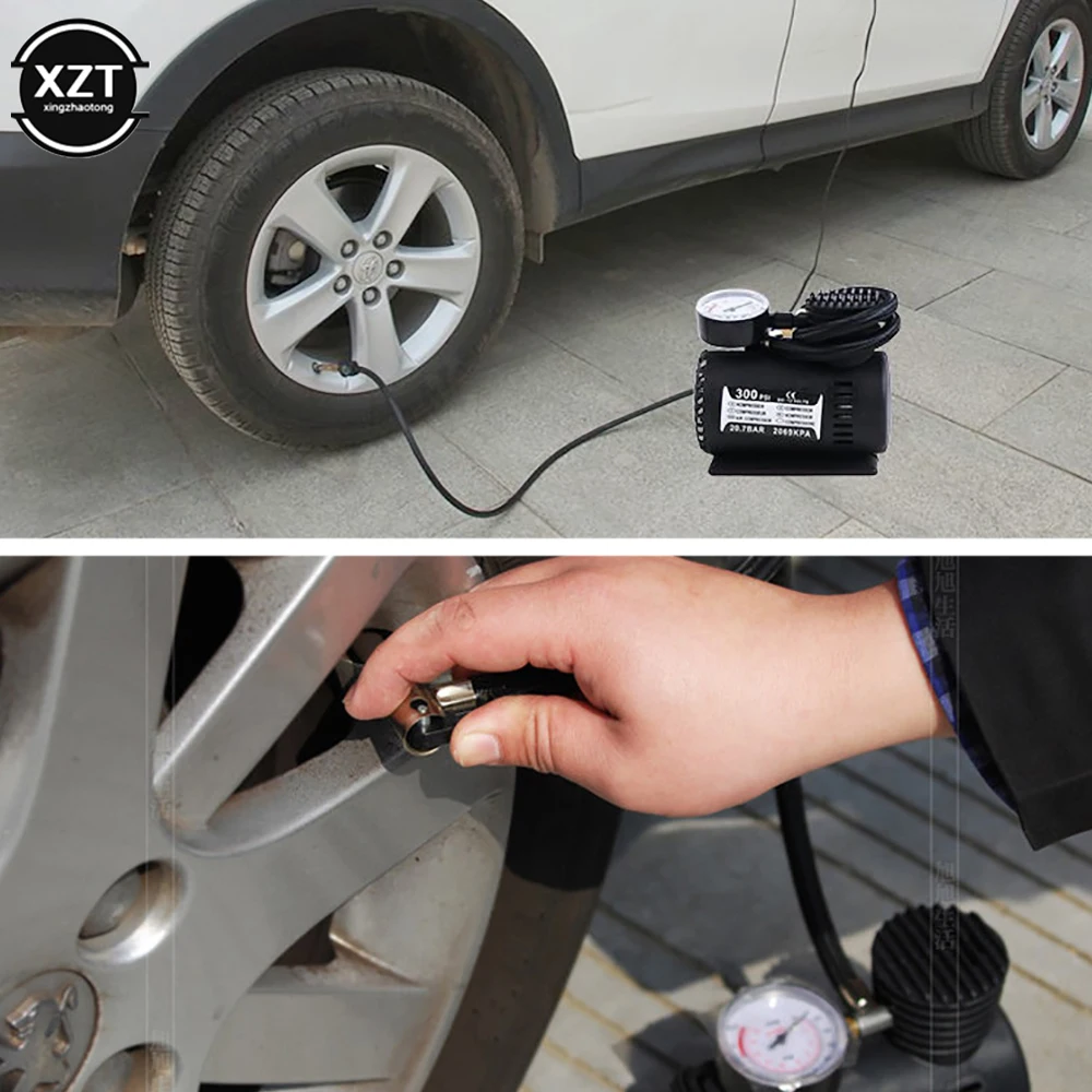 12V 300psi Portable Car Air Compressor Tire Inflator Pump Universal Auto Accessories Repair Tool For Cars Bicycle Tires Ball