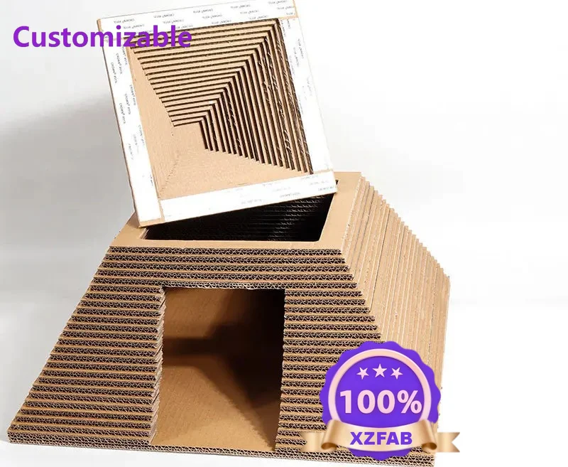 Factory Direct 2026 Old Pyramid Abyssia Cat Nest Plus High Scratch Board Cat Toy