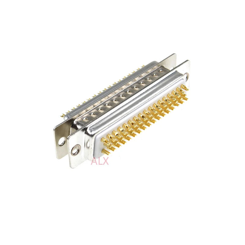 1PCS 3U Gold Plated Solid Pin DB50 MALE FEMALE CONNECTOR Solder Type D-Sub 50pin serial port Adapter 50 pin 50P view 4