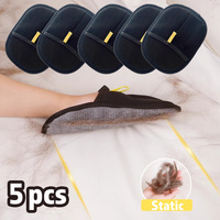 Pet Hair Removal Gloves Double-sided Static Cleaning Grooming Glove Reusable Sofa Carpets Cat Dog Hair Mitts Tool 1~5pcs
