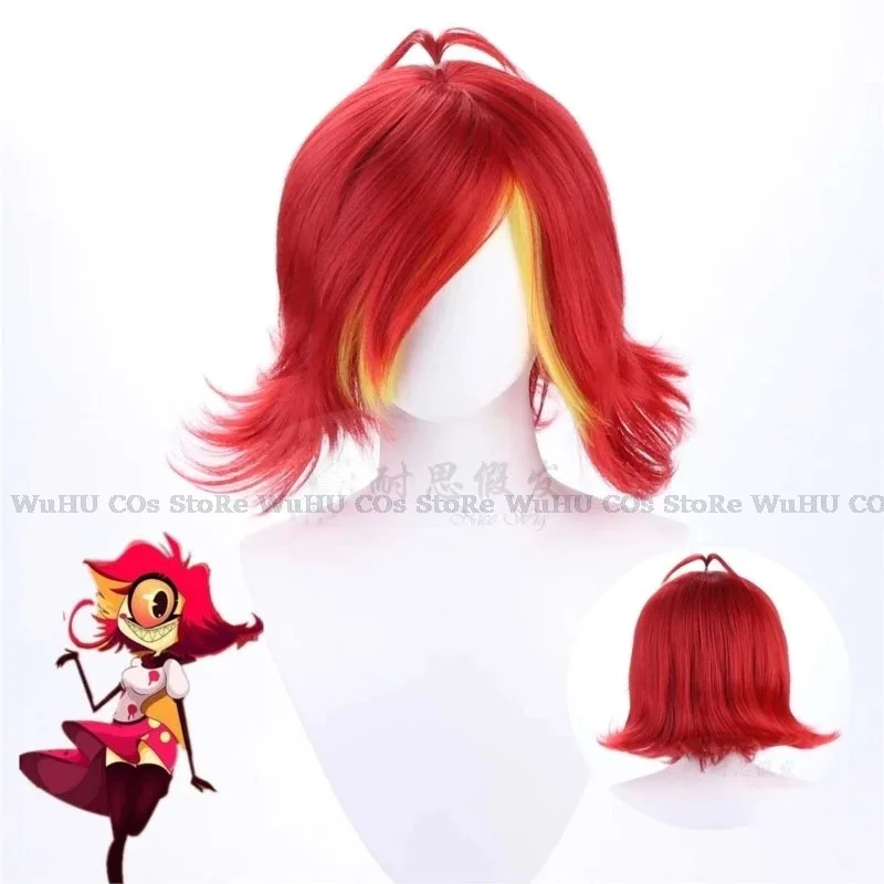 

asdh8@Hazbin Cos Niffty Wig Anime Hotel Cosplay Wigs Niffty Eye Mask Women Men Halloween Costume Party Role PlayCOSda@