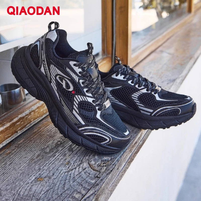 

QIAODAN KaiYuan 2K Men's Casual Shoes 2025 Summer New Lightweight Mesh Breathable Retro Black Running Shoes Outdoor QXL043244002