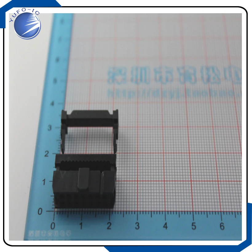 5PCS/LOT 14PIN Horn plug FC-14p head 2.54mm ISP JTAG  cable wire  spacing connector plug IDC Socket