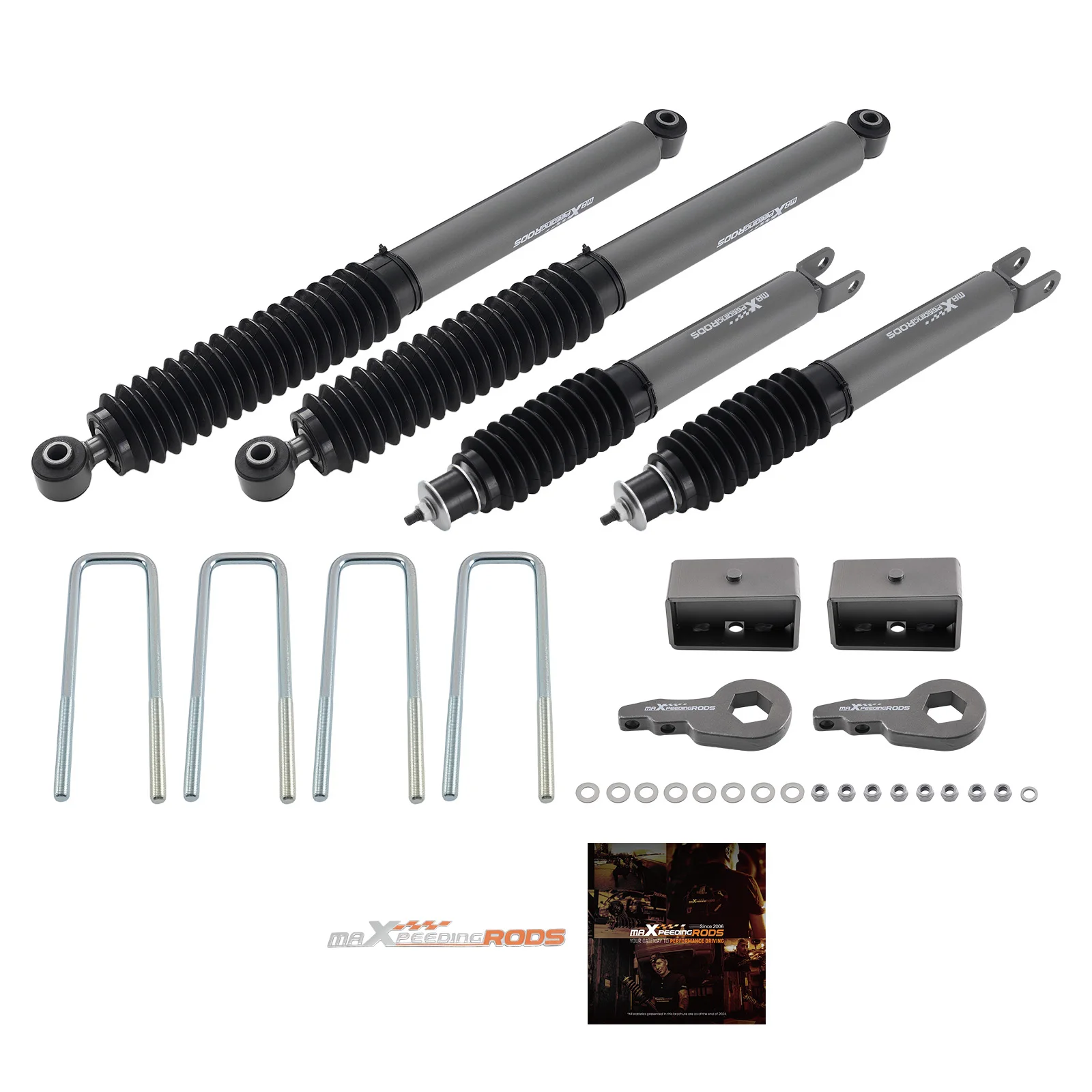 Front 1.5-2"  Lift G1 Shock Kit for Chevy Silverado GMC Sierra 1500 4WD 99-06