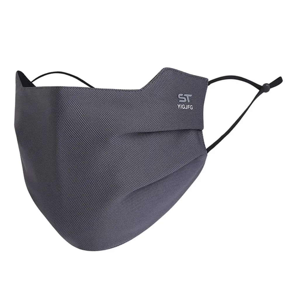 New Trendy Washable Sun Protection Face Mask Breathable Reusable Sunscreen Mask Solid Color Windproof UV Face Shield Outdoor