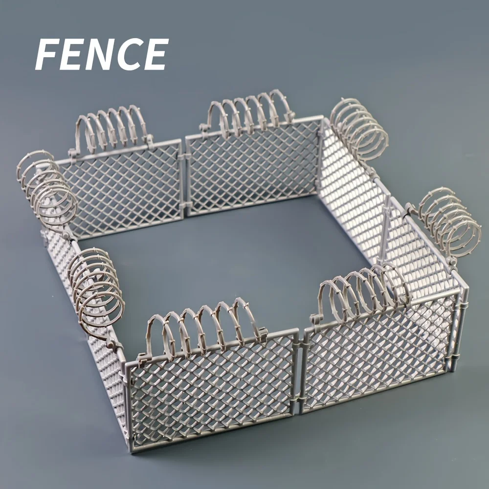 MOC Military Fence Building Blocks Parts DIY Toy Wire Mesh Accessories Protective Isolation Net Roadblock Toys for Boys Gifts view 3