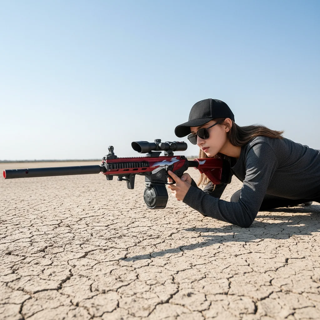 7.4V 자동 젤 볼 블라스터 장난감, 젤 볼 500개 포함, 야외 가족 부모-자녀 상호작용 게임용 전동 젤 워터 볼 건