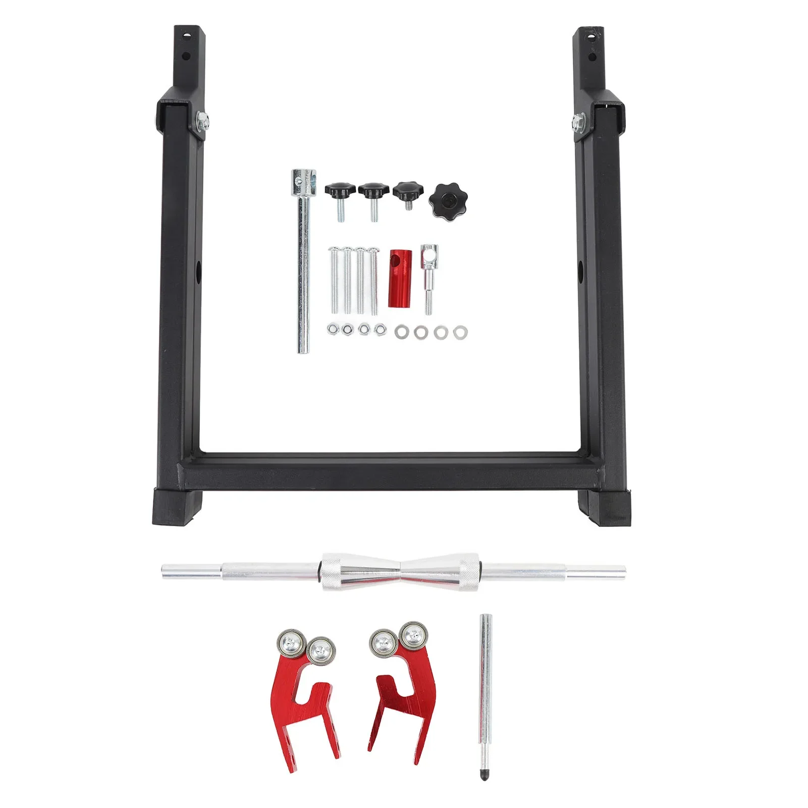 

Bike Wheel Balancer Motorcycle Wheel Balancer Stand High Stability Easy To Operate Black Coated Foldable for Sport Dirt Bikes