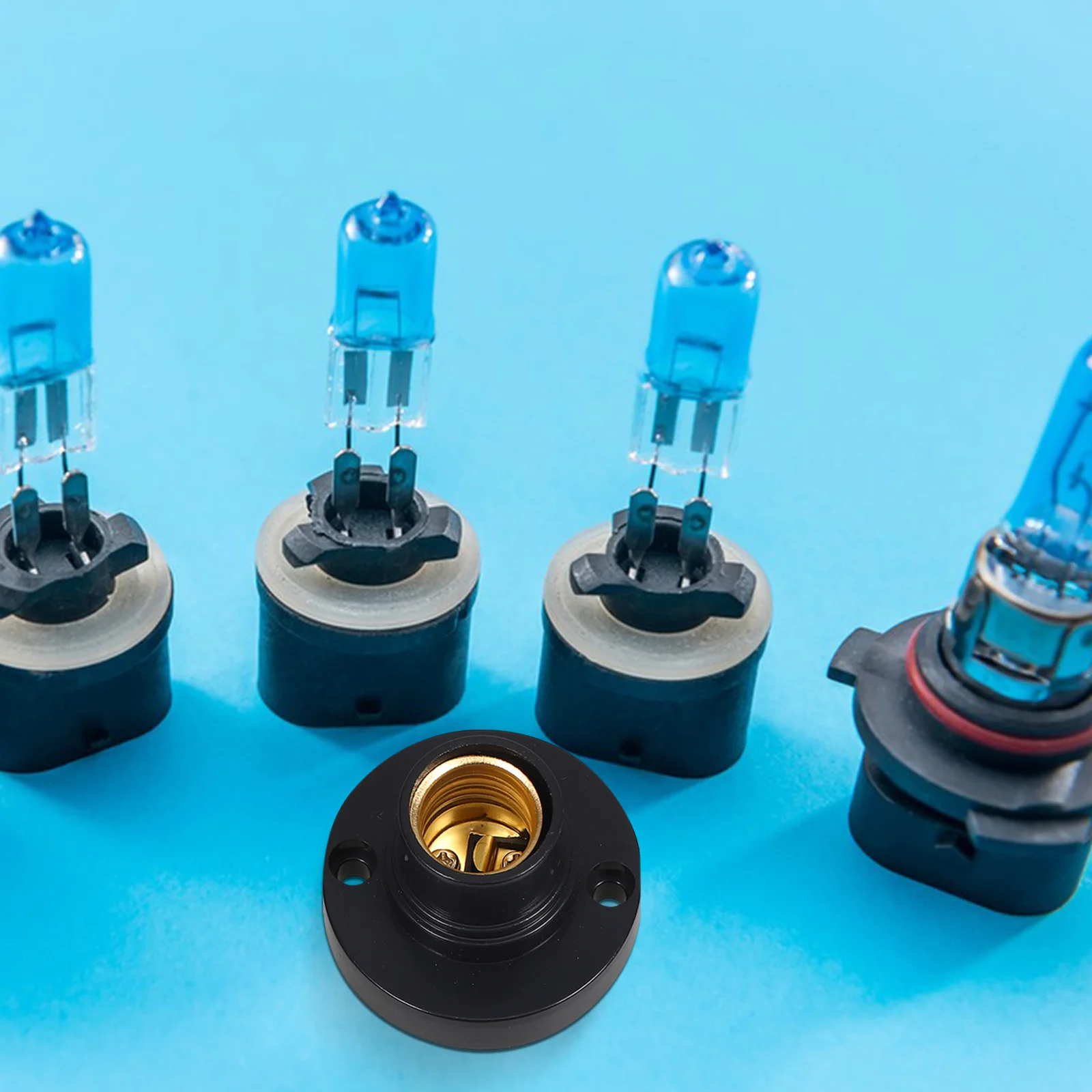 

6Pcs Sturdy Round E14 Lamp Base Mini Bulb Holder Screw in Socket Adapter for Professional Use Lamp Holder Screw Fitting