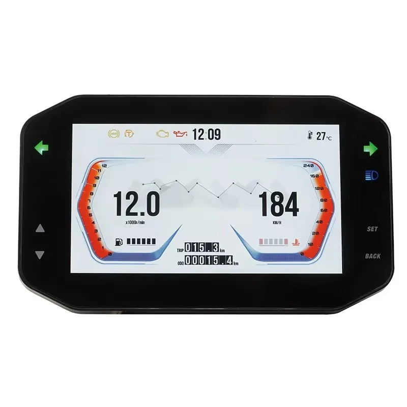 

2025 New StyleBoerxu BX-T-37H 7inch Customized TFT New Energy Speedometer Dash Instrument TFT Motorcycle Scooter Speedometer Das