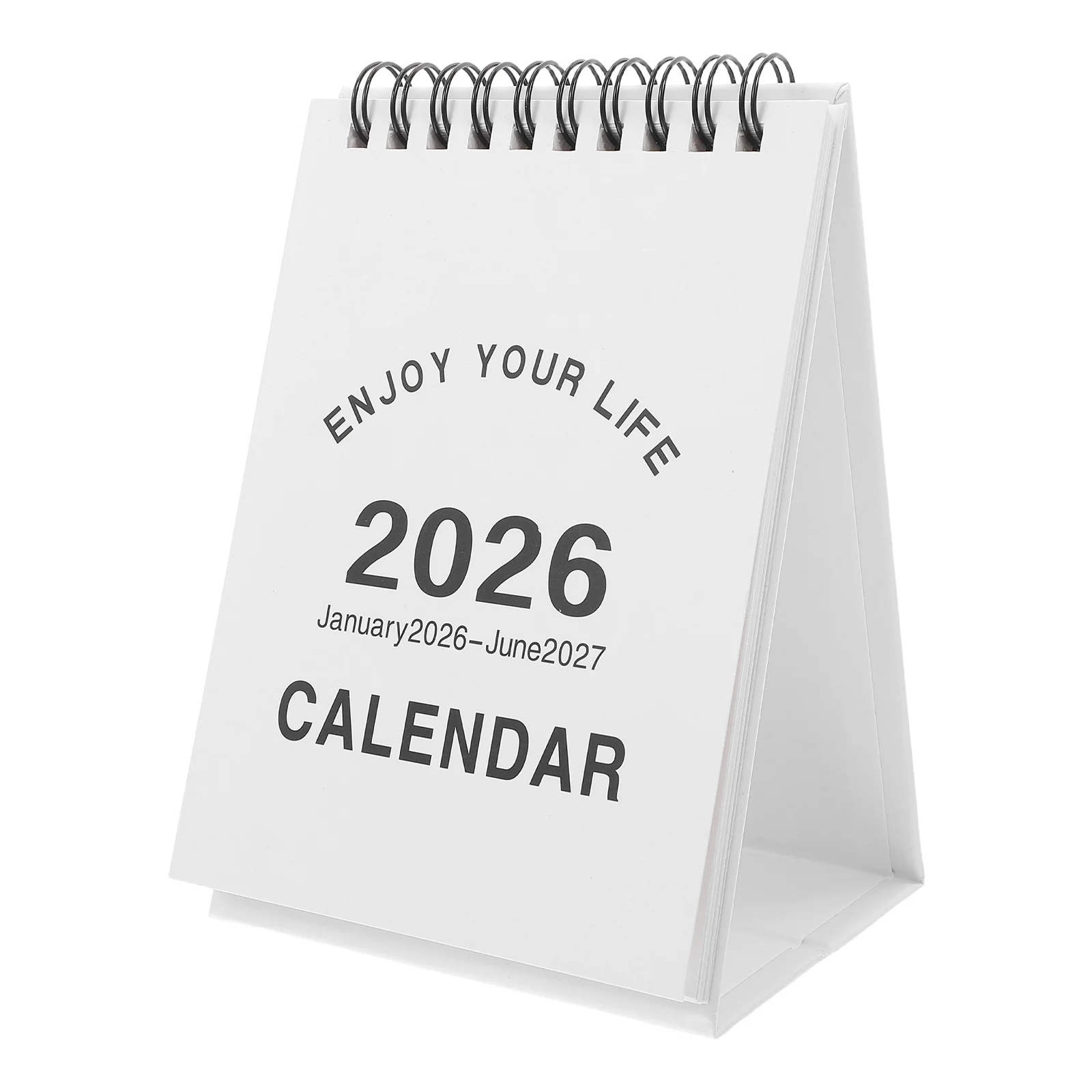 

2Pcs Desktop Standing Flip Calendar 2026 Modern Small Calendar for Desk Thick Page Daily Planner 18 Month Schedule Tracker