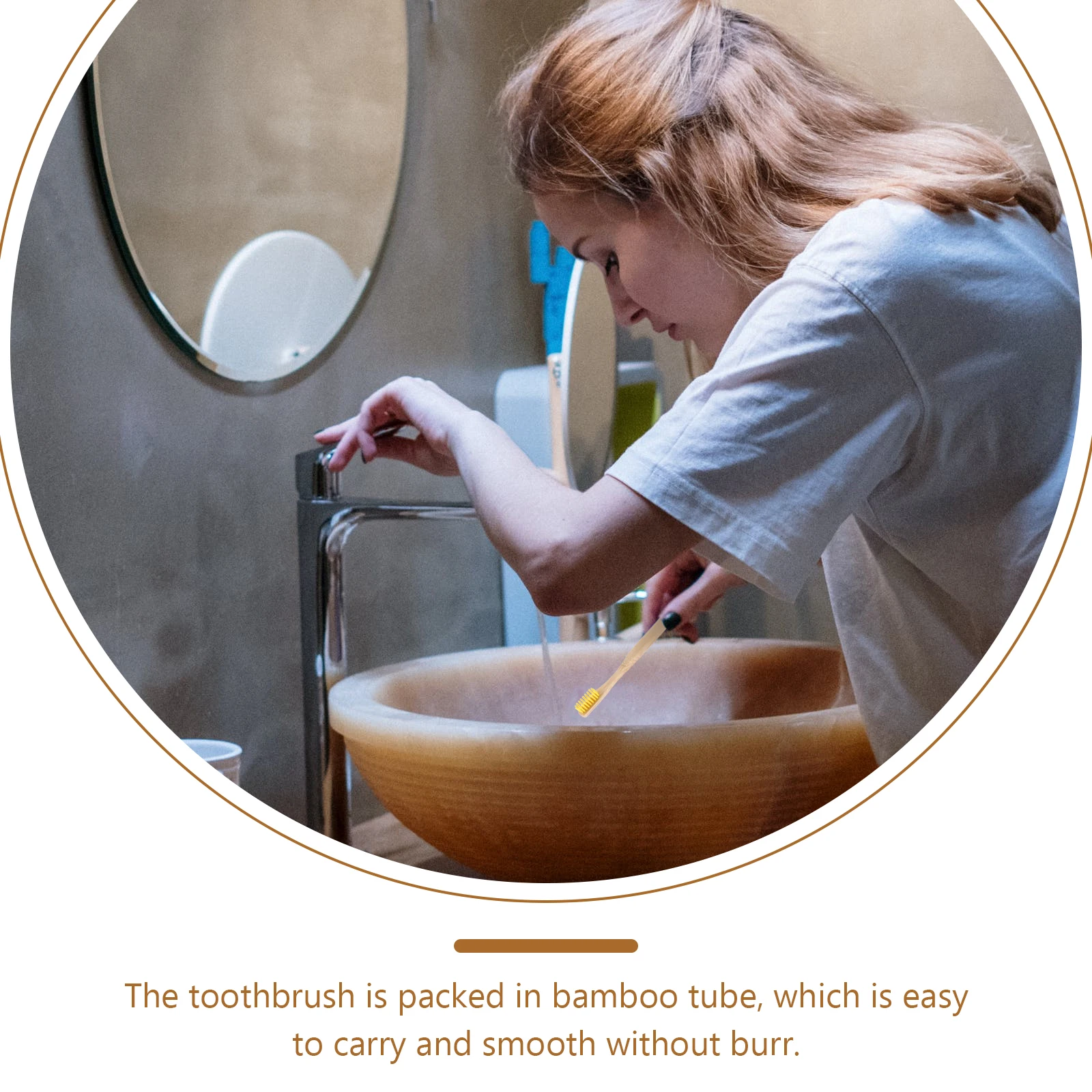 

3 Sets Toothbrush Eco Friendly Portable Toothbrush Kit Travel Case Random Color Reusable Natural Storage Kit Portable