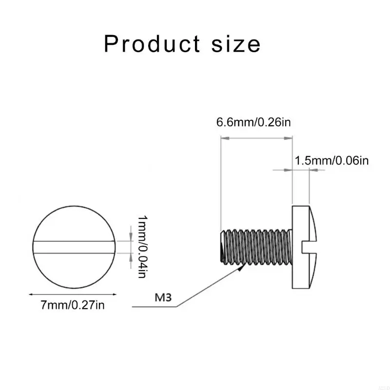 A2UD 8PCS 416 Thép không gỉ Vít có rãnh lông thay thế cho các bộ phận công cụ sửa chữa mô hình kẹp