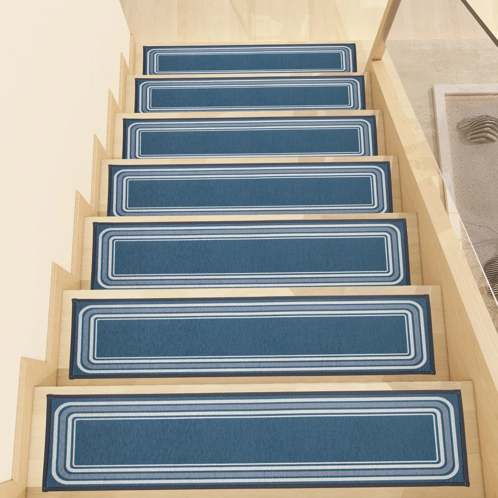 VIKAMA Wear-resistant Stair Tread Pad - Stair and Step Cover Anti-slip Silaite Material for Children and Elderly Home Decoration