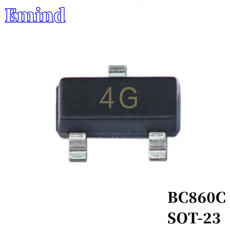 500/1000/2000/3000Pcs BC860C SMD Transistor SOT-23 Footprint 4G Silkscreen PNP 45V/100mA Bipolar Amplifier Transistor