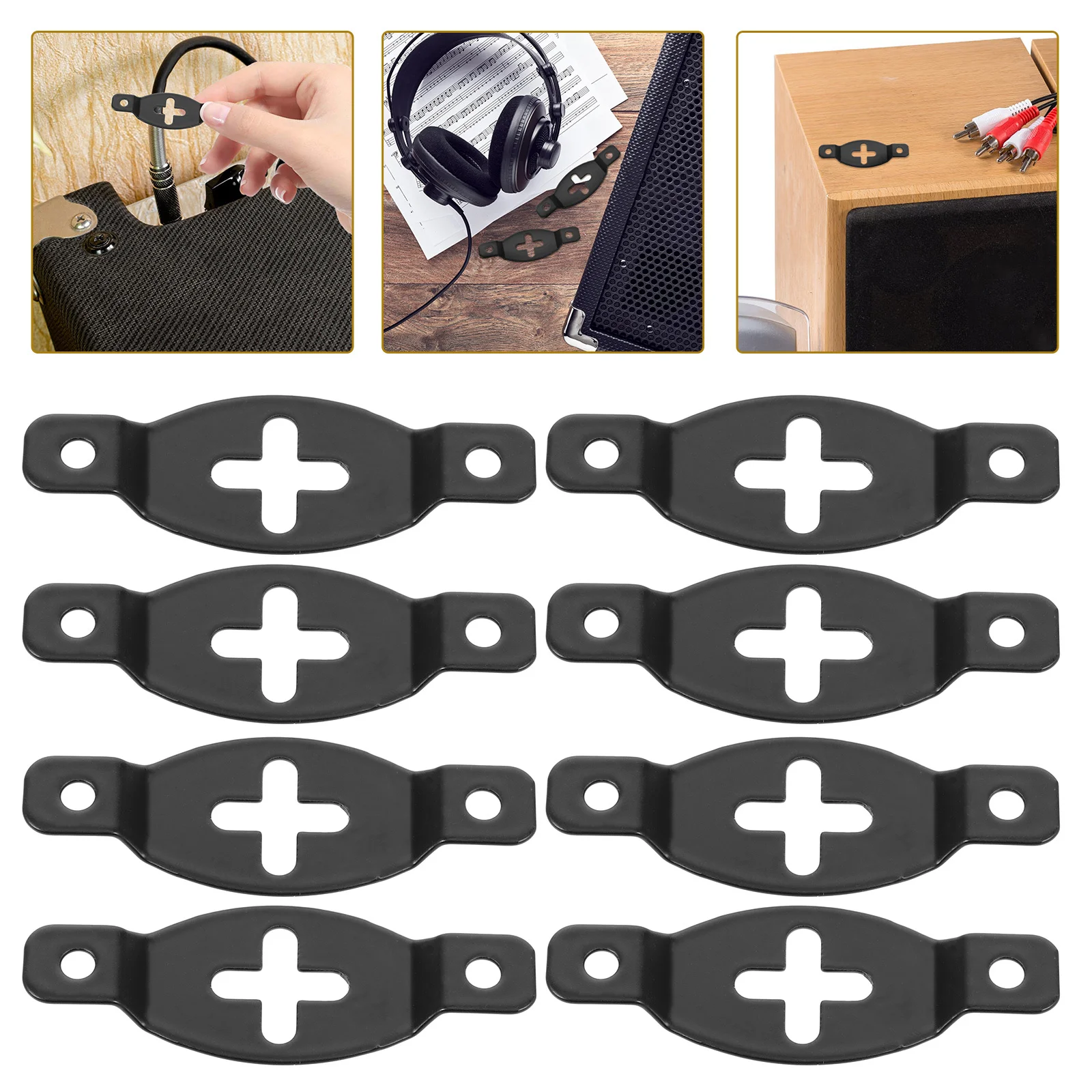 

20Pcs Audio Speaker Hanger Bracket Iron Wall Mount Hook Connector for Monitor Speaker Surround Sound Holder Hanger Accessories