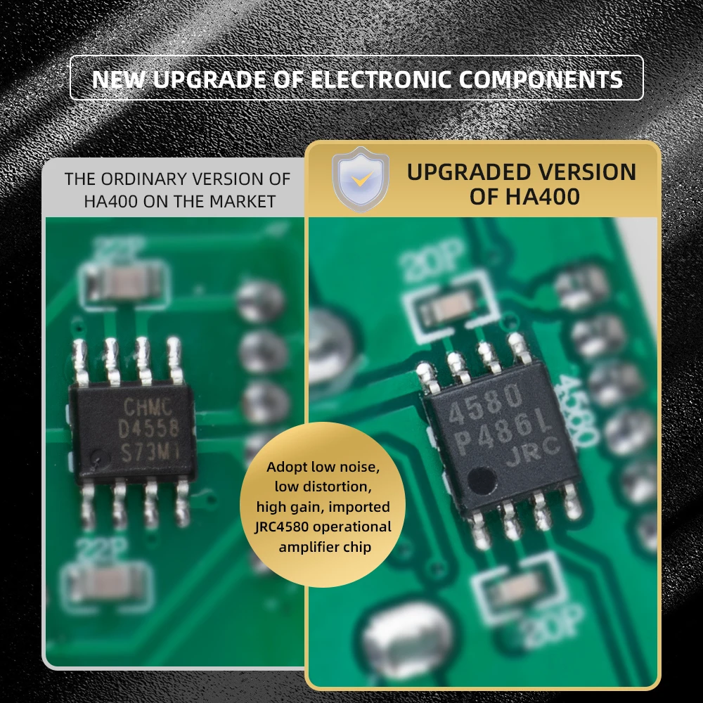 HA400 Mini Amplifier Headphone Amplifier 4 Channels Ultra-Compact Stereo Audio Amplifier Earphone Amplifier With Power Adapter