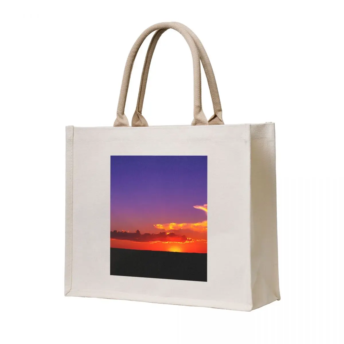 

SUBLIME #61 - Sunrise/Sunset with Burnt Orange and Purple Sky Tote Bag Cloth bag hand bag ladies Women's beach bags