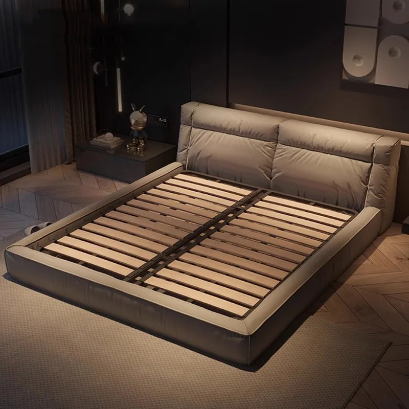 Nordic Luxury Marriage Bed Minimalist Wood Queen Size Bedroom Bed Storage Space Cama King Size Envio Gratis Hotel Furniture