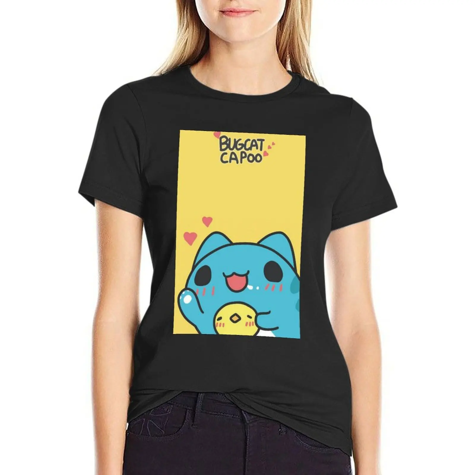

Bugcat capoo cute funny cat T-Shirt summer tops cute clothes graphics oversized cat shirts for Women