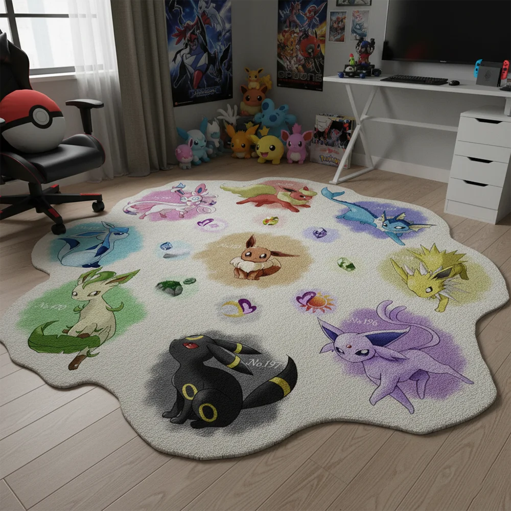 Anime Halı Pokemon Eevee Aile  - Gaming Accessories For Kids Room incelemesi ve fiyatı