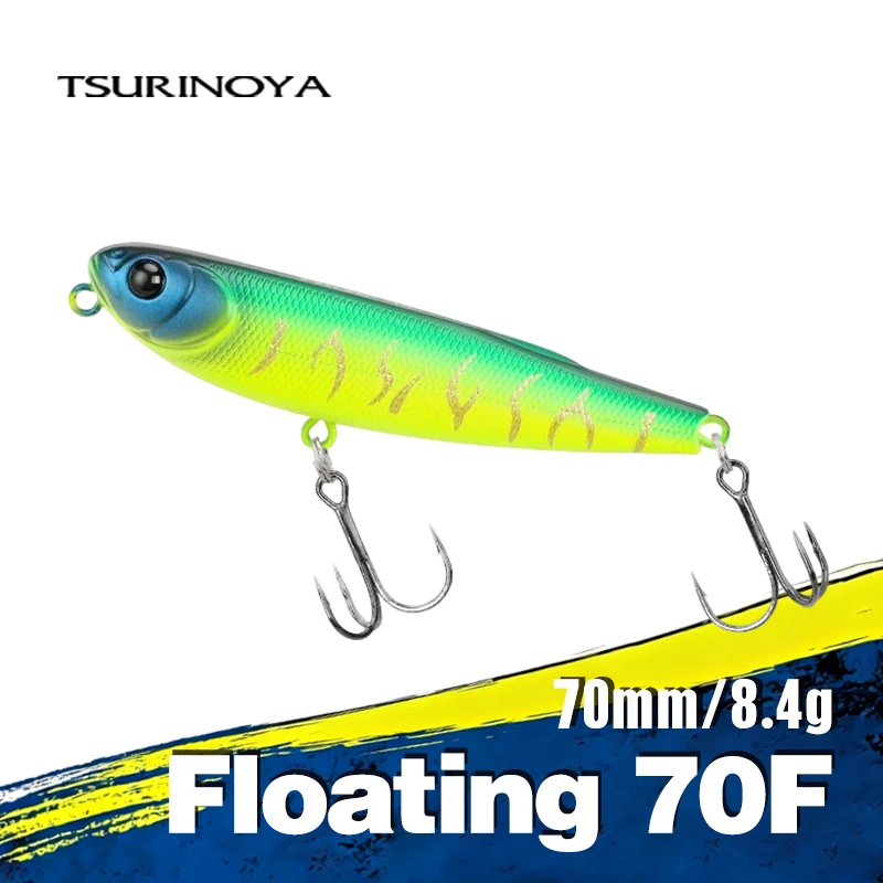 TSURINOYA pies-X migotanie 70F ołówek do wód powierzchniowych 70mm 8.4g przynęta wędkarska sztuczny okoń pstrąg twarde przynęty