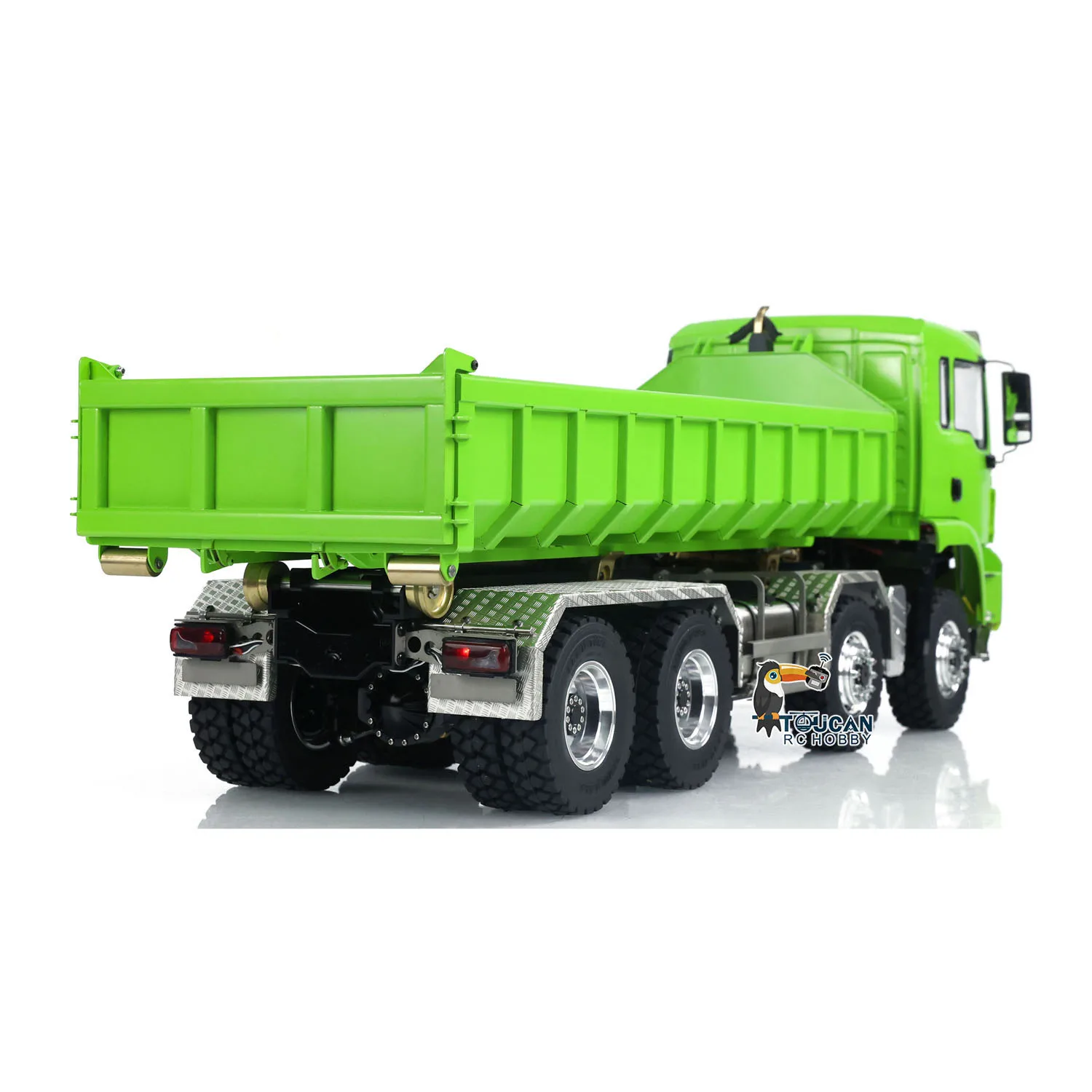 Toy 1/14 LESU TGS 8x8 Metal Chassis 2Speed Gearbox RC Hydraulic Roll On Off Dump Truck Dumper Differential Lock TOUCAN Model Car