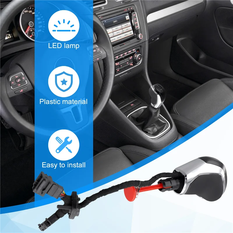 

L37A-Car LED Light Gear Shift Knob For Passat B7/B8 Golf 6/7 Tiguan Skoda Octavia CC Golf