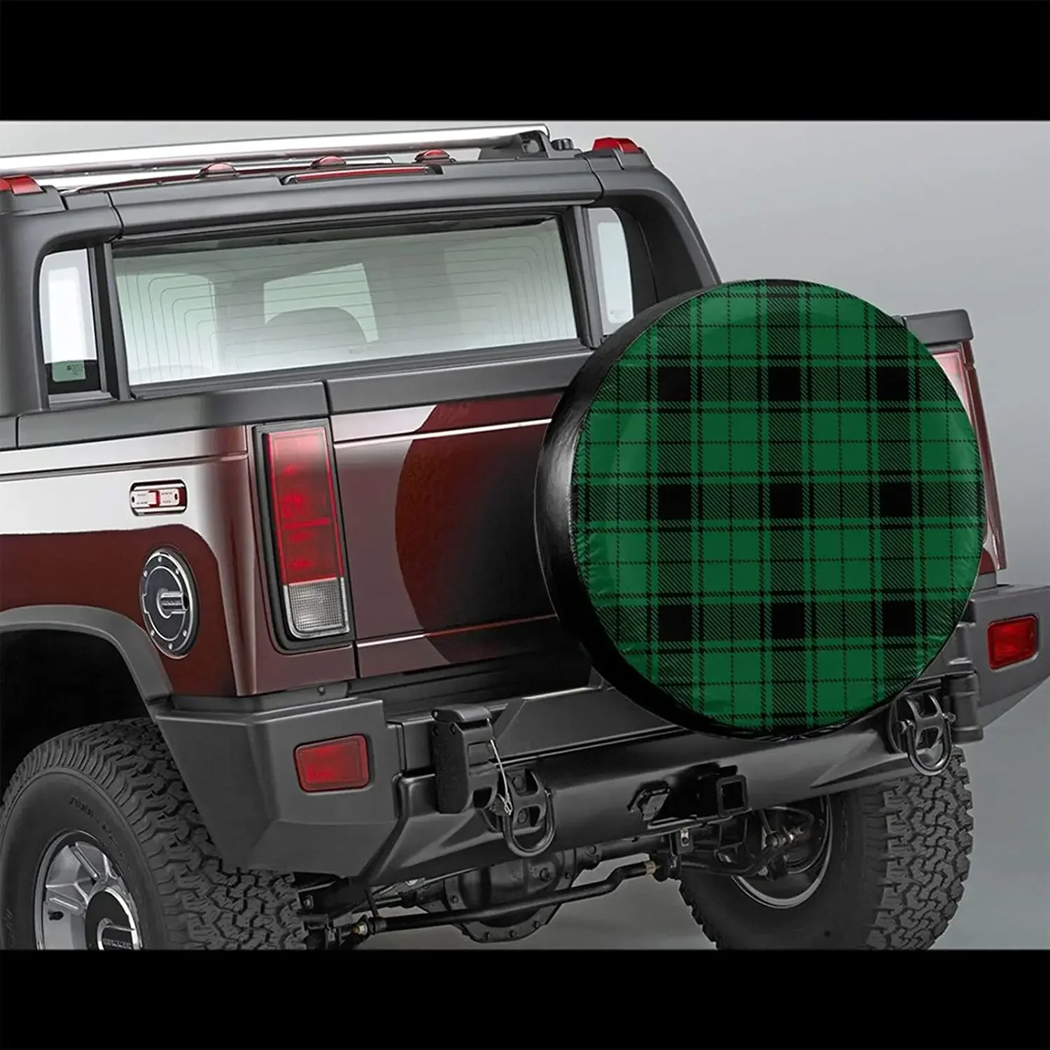 Scots Style Tartan Plaid Spare Tire Cover Waterproof Dust-Proof Wheel Protectors Universal for Trailer,,SUV,RV and M