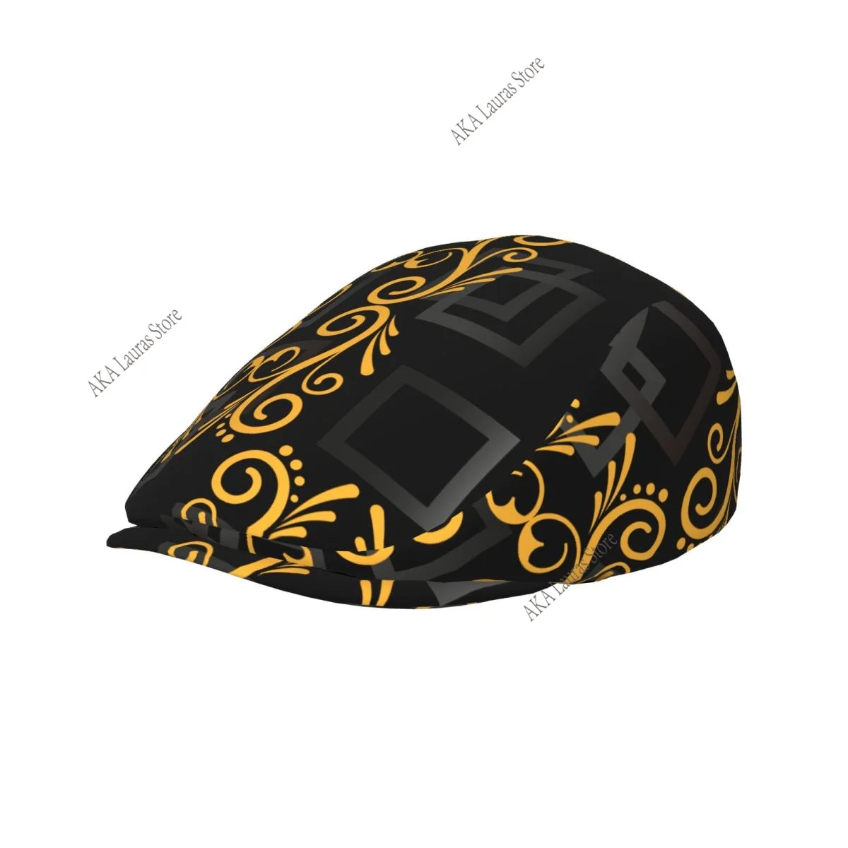 Newsboy Cap Abstract    Baroque Gold Vintage Casual Cap Berets Visor Gatsby Flat Ivy Hat Elegant Men's Beret