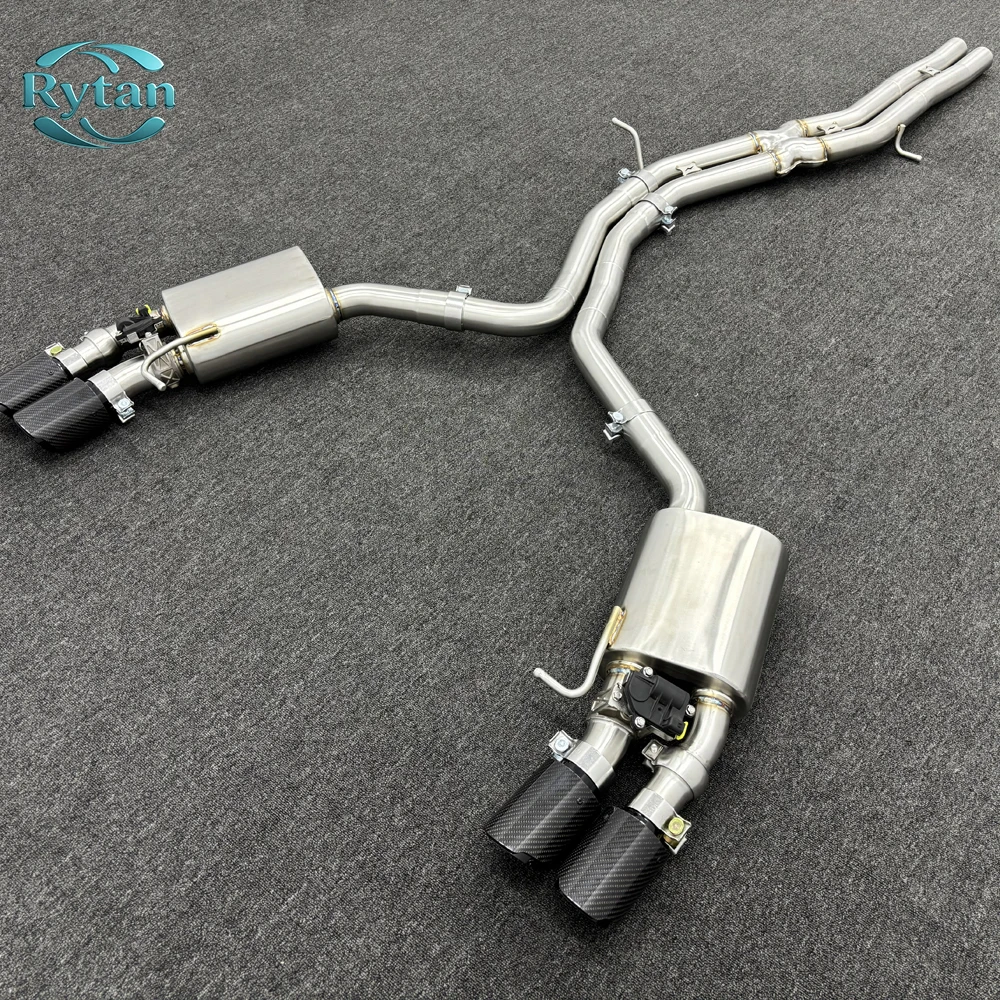 Rytan Valved 304 Stainless Steel Valvetronic Exhaust Pipe System Catback for S4 S5 B9  With Front Pipe Downpipe