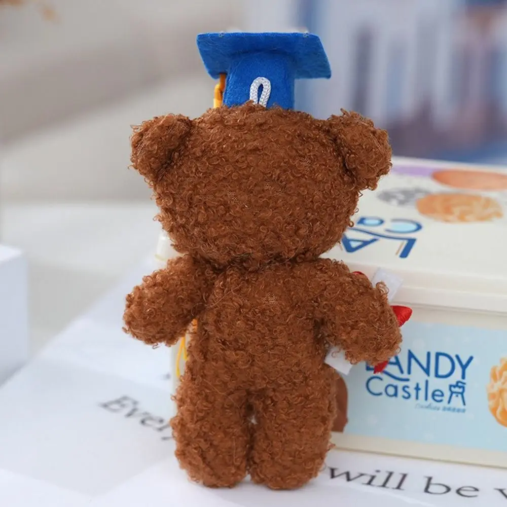 

14cm Creative Soft Doctor Bear Cute DIY Graduation Bear Flowers Accessorie Cartoon Keychain Pendants Graduation