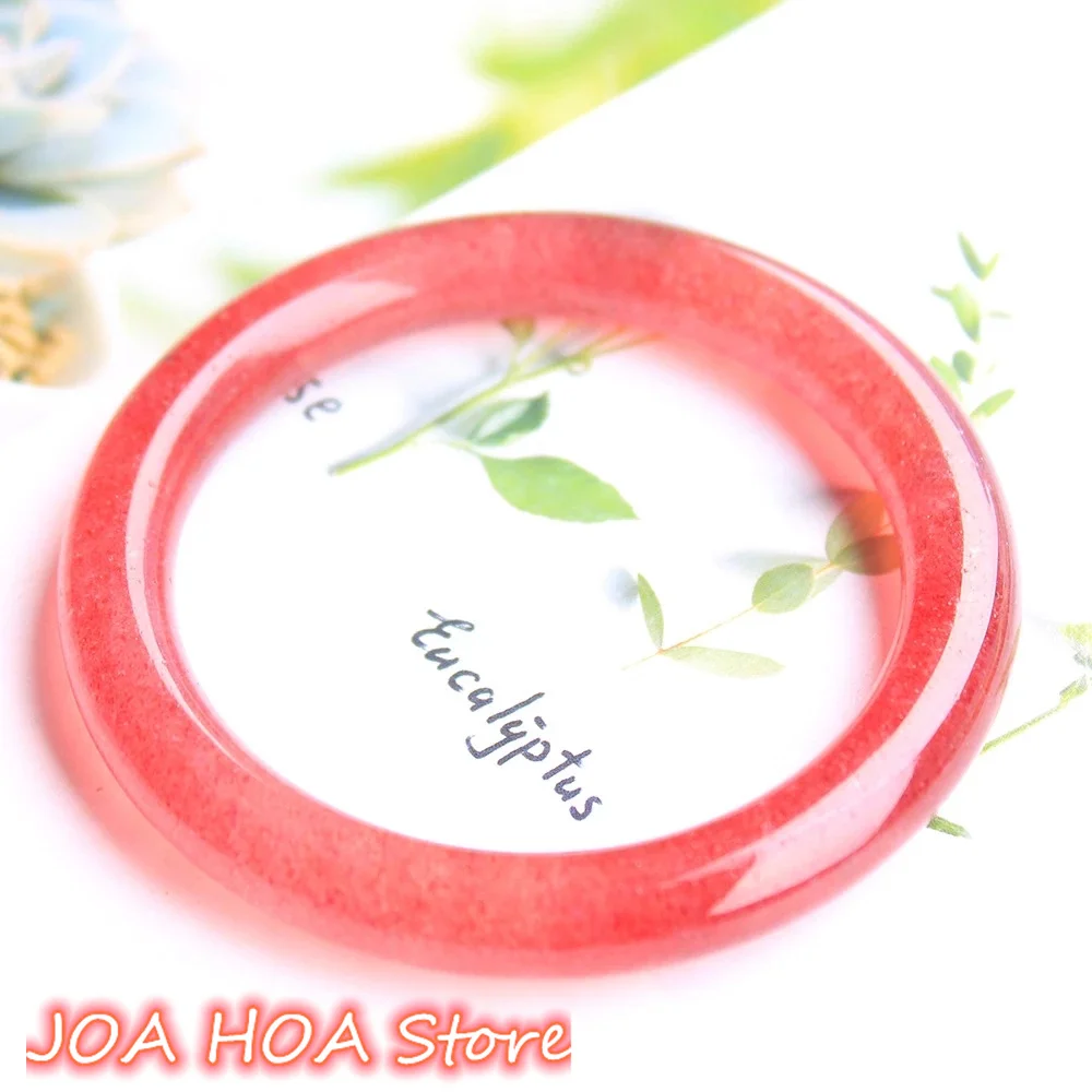 Natural Red Strawberry Crystal Quartz Bangle Bracelet Fashion Healing Power Charm Women's Jewelry