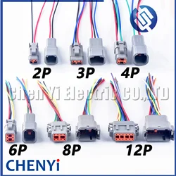 2 3 4 6 8 12 Pin Automotive Sealed Wire Harness Plug DTM06-2S DTM06-3S DTM06-4S DTM06-6S DTM06-8S DTM06-12S For Deutsch DTM