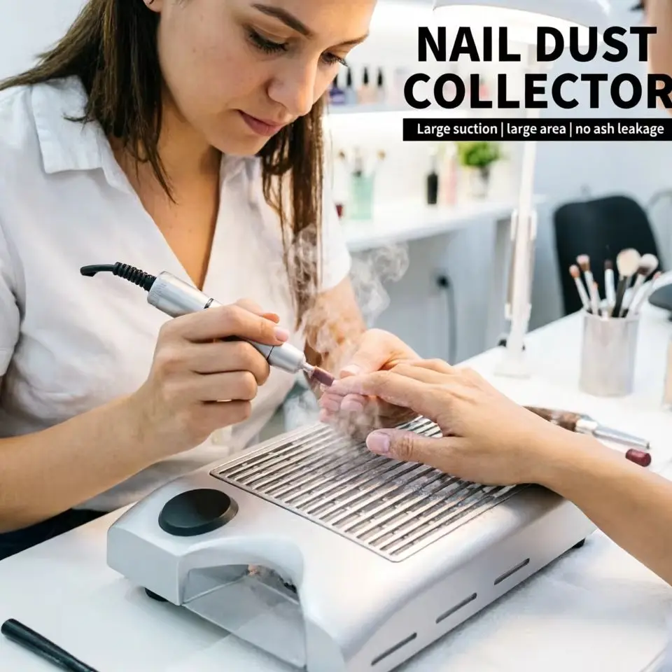 

Powerful Nail Dust Collector Strong Suction Nail Vacuum Cleaner for Nails Acrylic Low Noise Professional Manicure Dust Collector