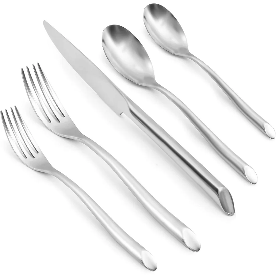 

20Piece Silverware Set Stainless Steel Flatware Set Cutlery Set Mirror Polished Dishwasher Safe Service for 4