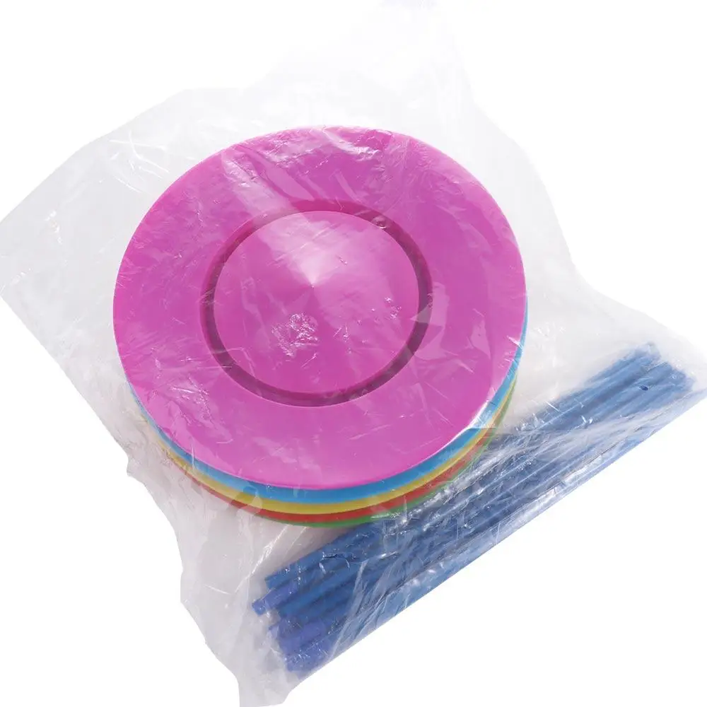 Habilidades de equilíbrio malabarismo placas giratórias palhaço mostrar circo desempenho plataforma giratória acrobática plástico colorido