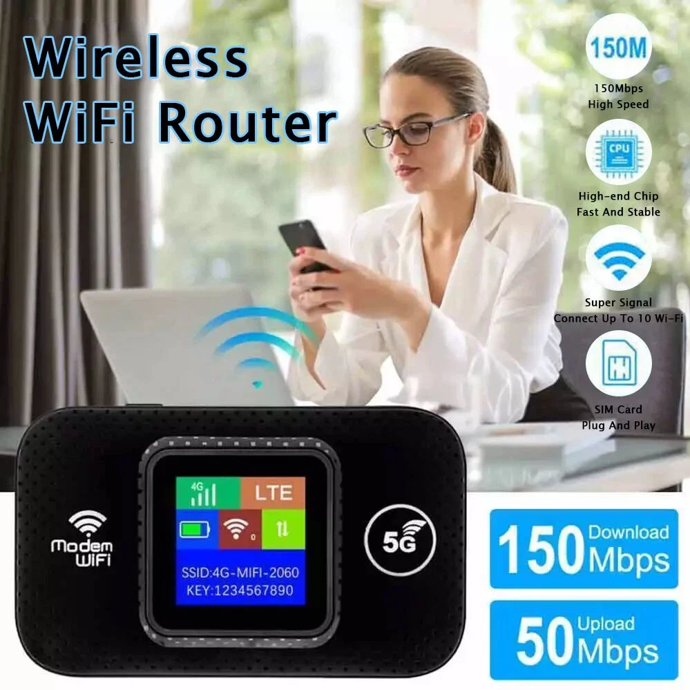 

4G LTE Wireless WiFi Router Portable WiFi Device Qualcomm MSM8916 Chip Smart WiFi Router Plug Play Portable WiFi Mobile Hotspot