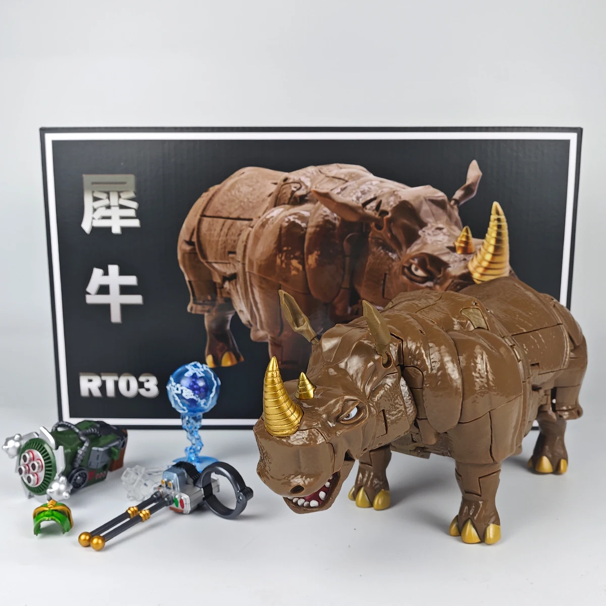 Transformatie RT-03 20 cm RT03 Ramhorn Beast Wars KO MP59 Action Figure Collection Gift