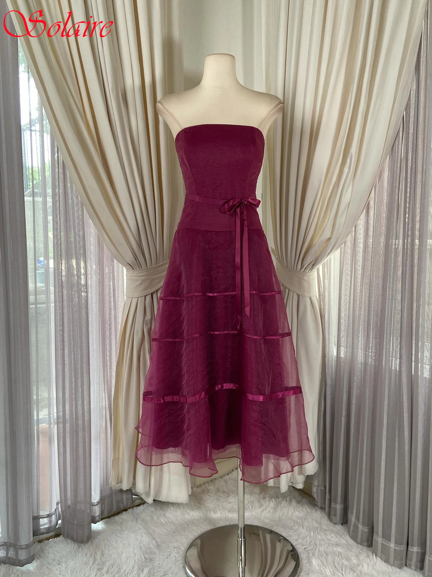 

Customized A-Line Strapless Elegant Formal Evening Dress Fashion Temperament Party Gowns High Quality Bespoke Occasion Gowns