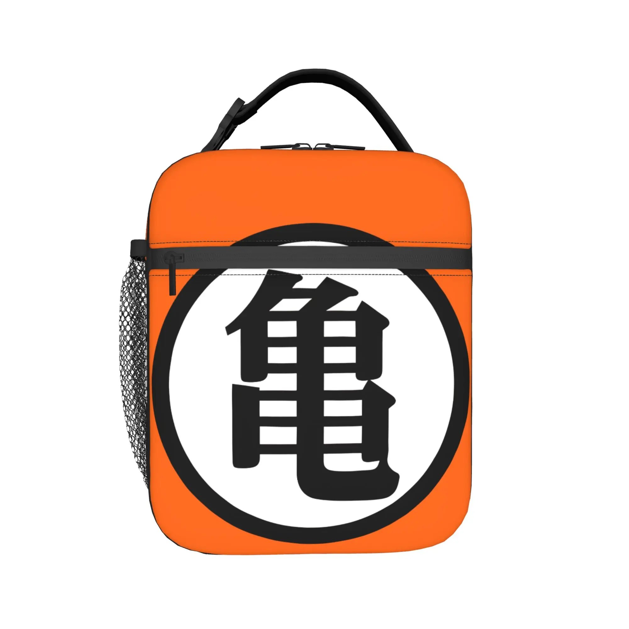 DBZ Kanji Lunch Bag Comic  School Lunch Box For Men  Cute Print Thermal Tote Handbags Waterproof Portable Zipper Cooler Bag