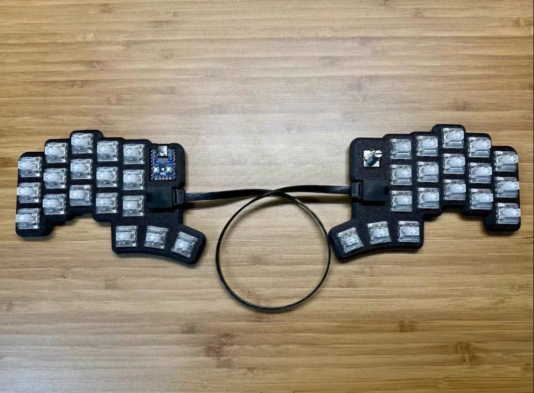 Imagem -02 - Corne Cheapino Split Kit de Teclado Mecânico Suporta Frasco Qmk com Fio Modo Único Hot Swap Ergonômico Jogos 36 Chaves