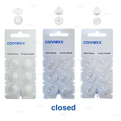 6Pieces Signia Click Connexx Original Silicone Ear domes ,for  Signia Rexton Vibe CIC ITC and RIC Model Hering Aids