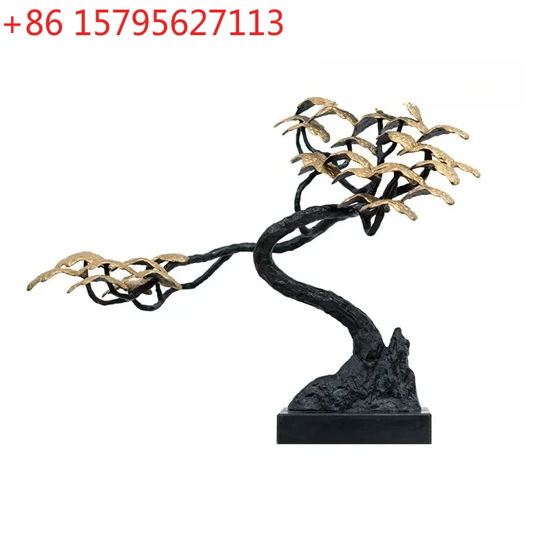 

New Chinese-style wrought iron welcome pine villa clubhouse entrance hotel lobby tabletop decoration ornament
