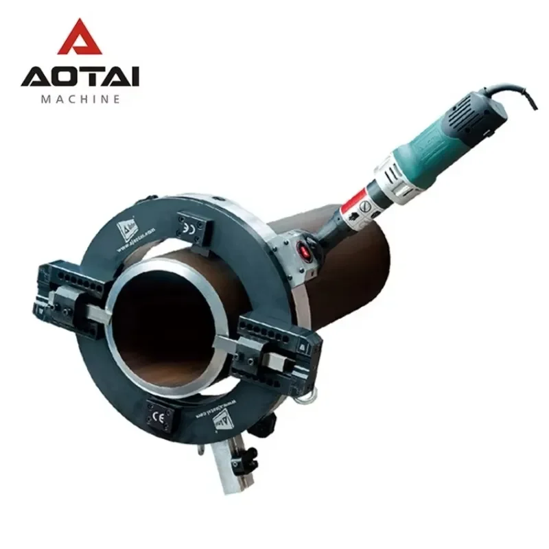 AOTAI ISD-219 Electric Pneumatic Pipe Split Frame Cold Pipe 50-219 mm Cutting and Beveling or Grooving Milling Machine