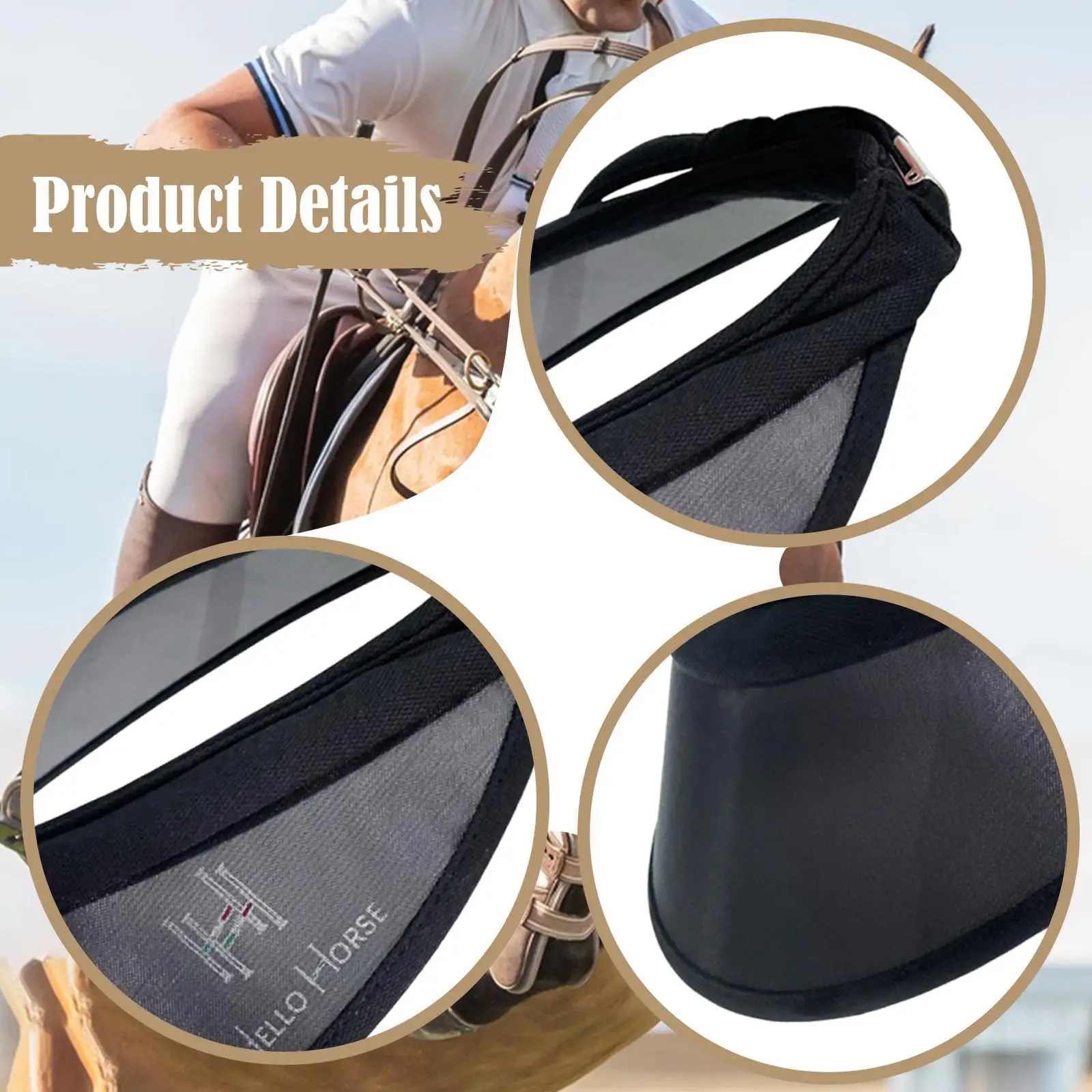 Wide Brim Helmet Sun Visor Replacement Shield Adjustable for Equestrian Helmet Adult Outdoor Cycling